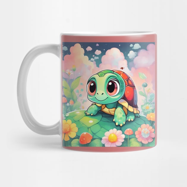 Turtle Princess in Pastel Wonderland by BencDesignStudio